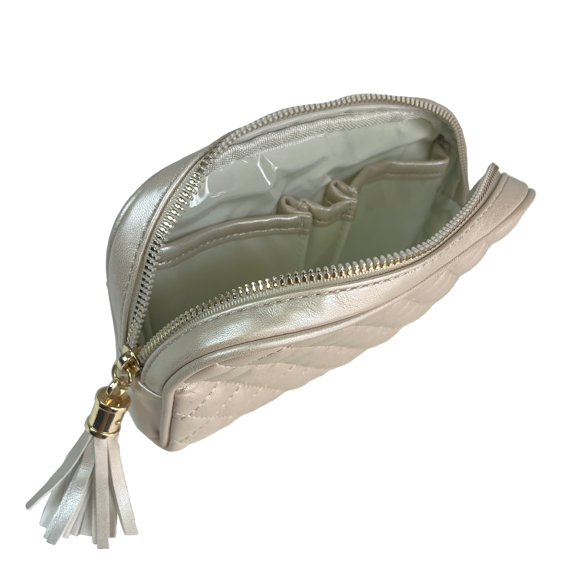 Every Day Small Makeup Bag Xtra Soft Pearl Vegan Leather PurseN