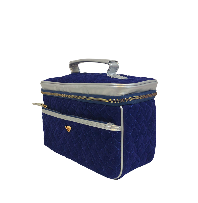 Classic Train Case - Royal Blue Quilted