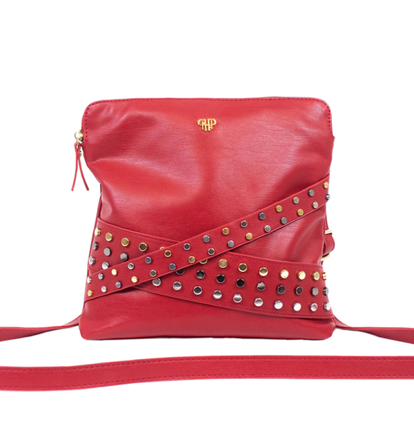 Litt Crossbody Bag - Studded Red