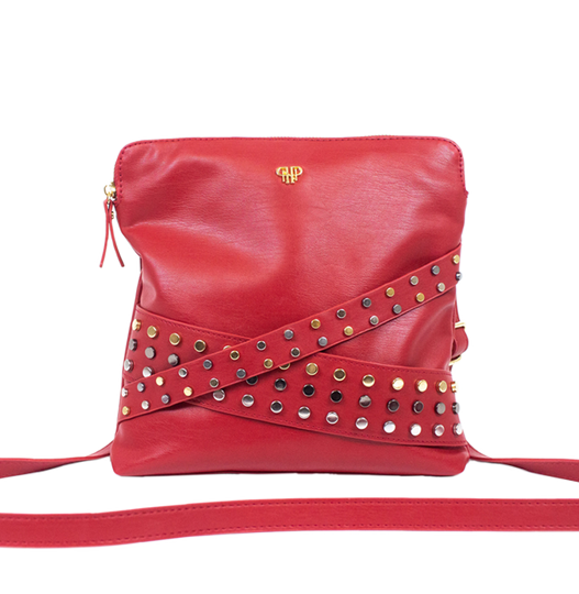 Litt Crossbody Bag - Studded Red