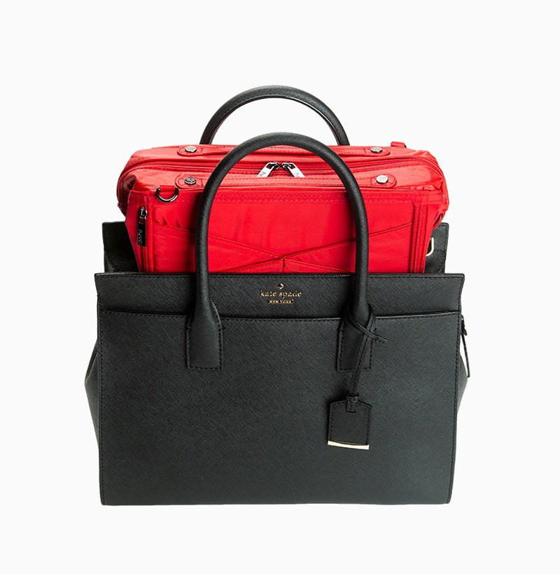Favorite PM / MM Suedette Leather Basic Style Handbag Organizers in Red  (More Colors available)