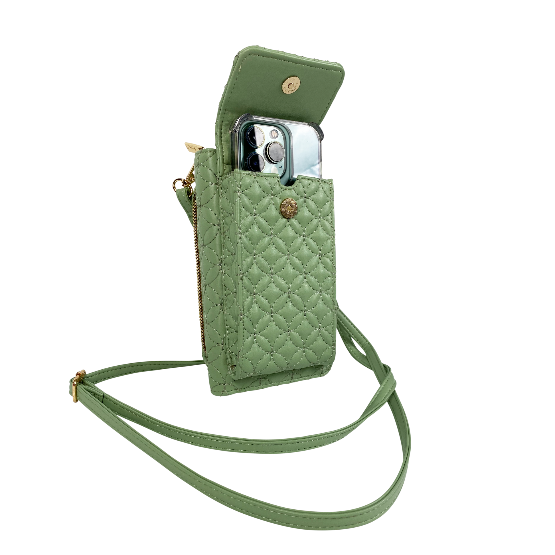 Leather cell phone sales crossbody