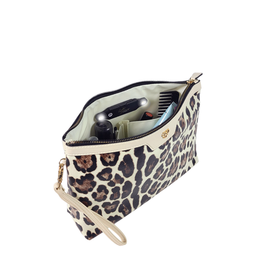 Litt Makeup Case - Cream Leopard