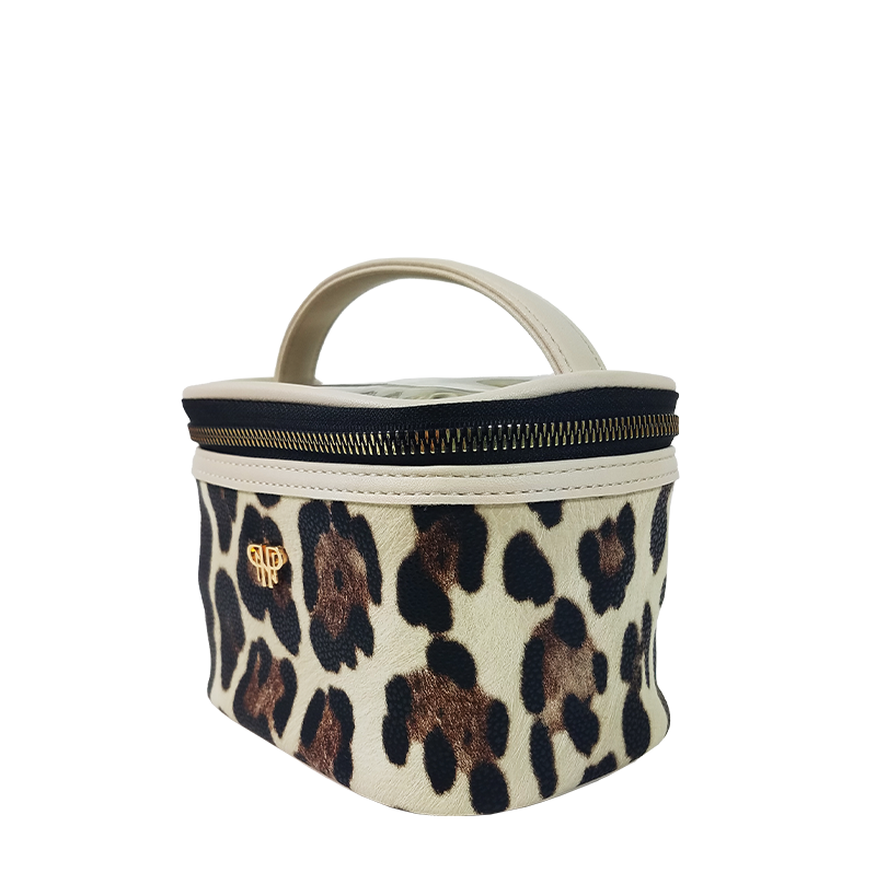 Getaway Jewelry Case - Cream Leopard
