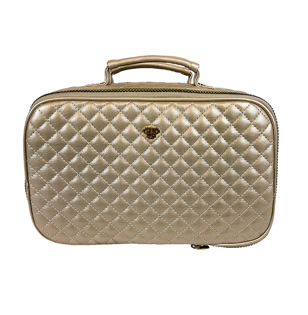 Amour Travel Case - Gold Quilted