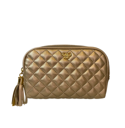 Small Makeup Case - Gold Quilted