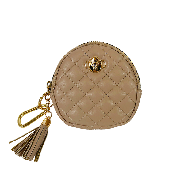 Small Accessories Holder - Tan Quilted