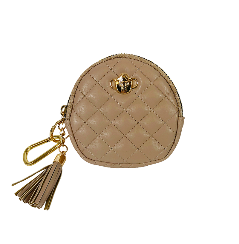 Small Accessories Holder - Tan Quilted