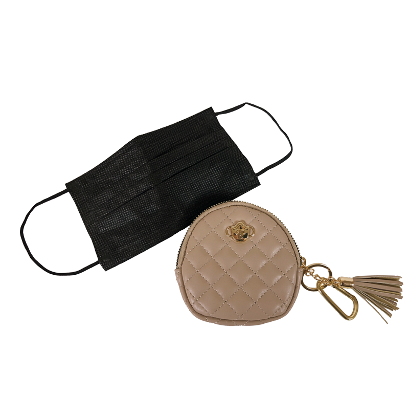Small Accessories Holder - Tan Quilted