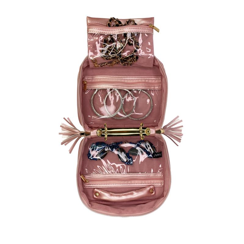 Trinity Jewelry Case - Rose Quartz
