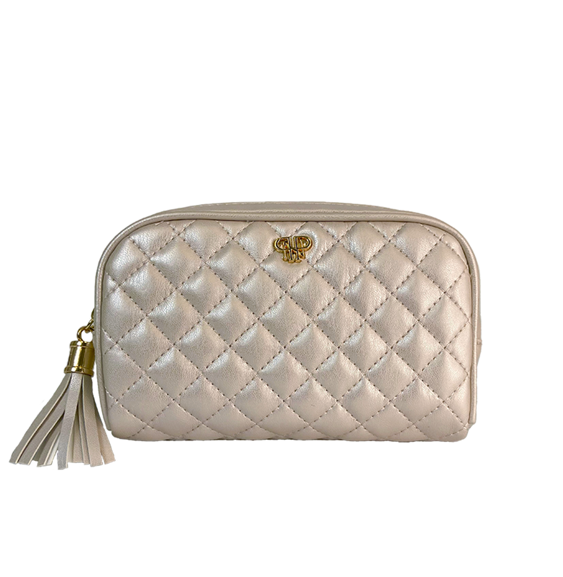 Small Makeup Bag - Pearl Quilted