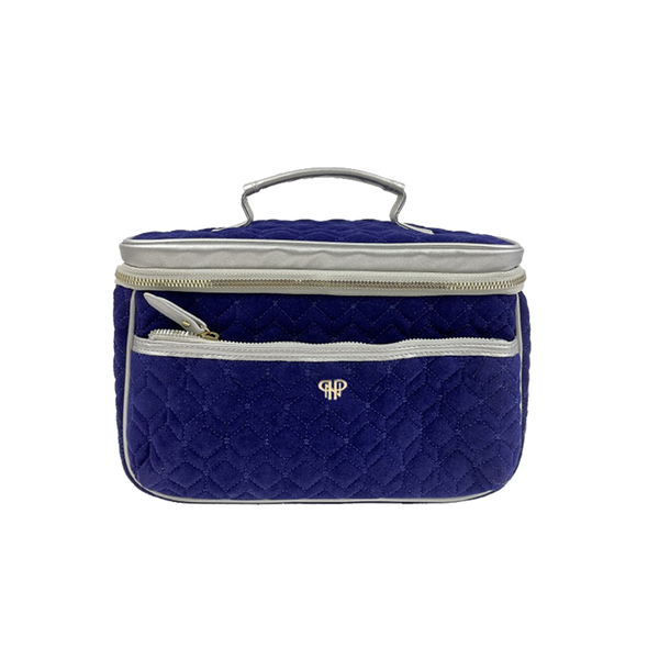 Classic Train Case - Royal Blue Quilted