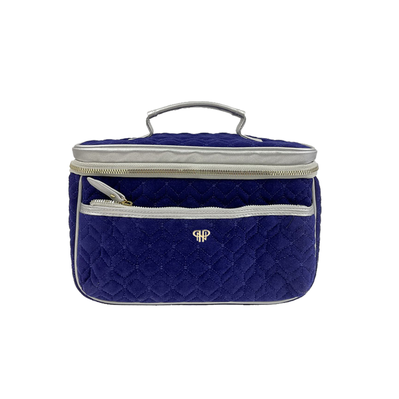 Classic Train Case - Royal Blue Quilted
