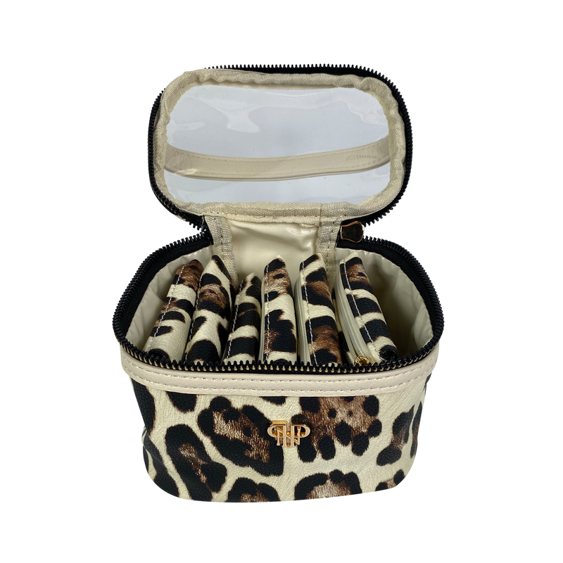 Getaway Jewelry Case - Cream Leopard
